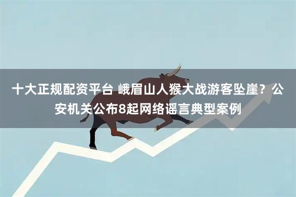 十大正规配资平台 峨眉山人猴大战游客坠崖？公安机关公布8起网络谣言典型案例