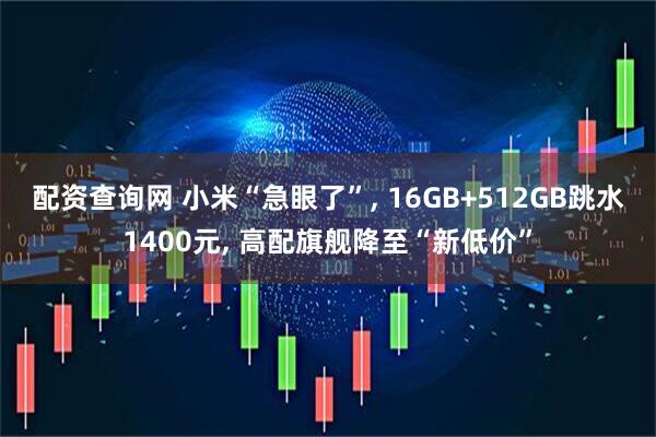配资查询网 小米“急眼了”, 16GB+512GB跳水1400元, 高配旗舰降至“新低价”